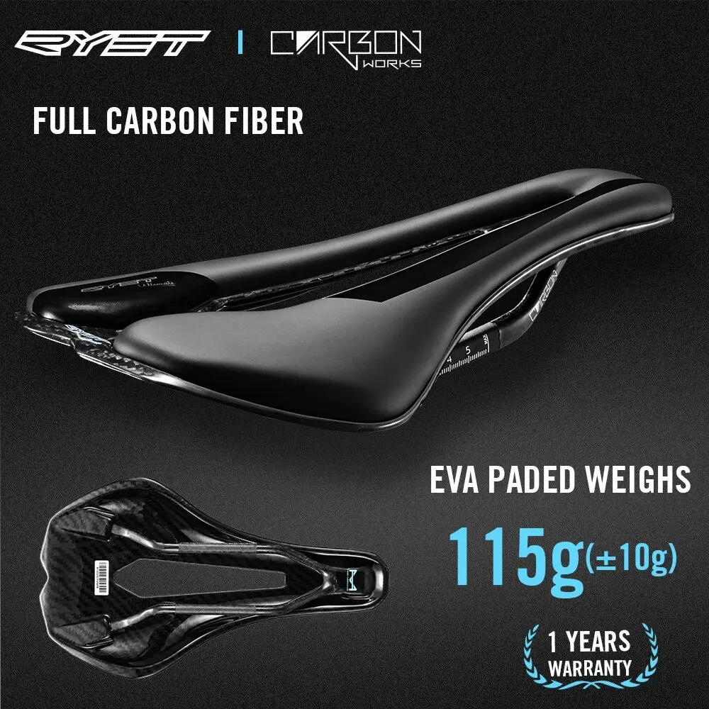Ryet Унисекс Карбоновое Велосипедное Седло С 3d-принтом Сверхлегкое Дорожное Mtb Racing