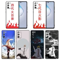 anime for samsung galaxy note 9 10 lite 20 ultra case for samsung m52 m22 m32 m12 m62 f62 soft cover naruto 4th 7th hokage cloak