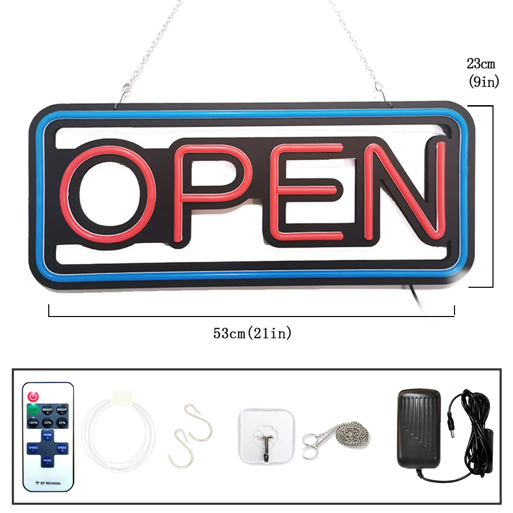 Оптовая вывеска световая рекламная табличка яркого магазина с анимацией и движением, неоновая доска для бизнеса для торговых центров с разъемом США и ЕС.