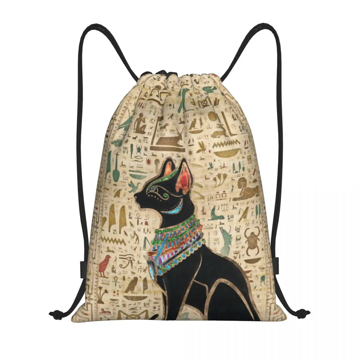 Оригинальный классический египетский кот Bastet рюкзаки с застежкой-шнурком для