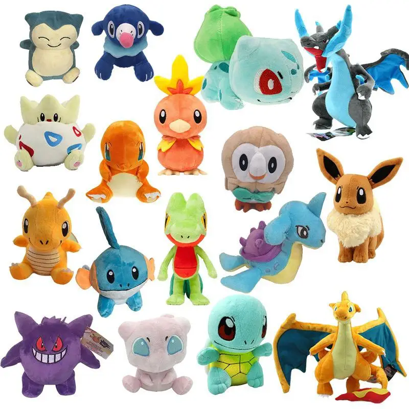 

20cm Pokemon Kawaii Pikachu Charizard Piplup Gengar Eevee Anime Plush Doll Collection Pokemon Children's Toys Birthday Gifts