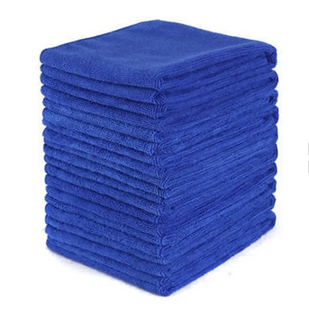 

30*30CM Blue Microfiber Car Cleaning Towel Kitchen Wash Auto Car Home Cleaning Wash Clean Cloth Superfine Fiber