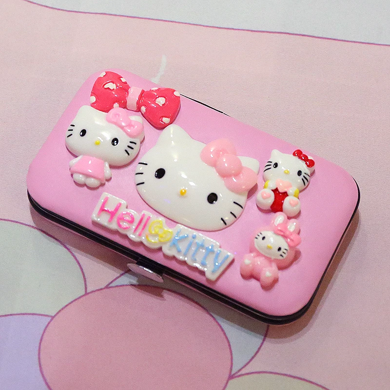 

Hello Kitty Cute Creative Cartoon Girl Heart Nail Clipper 7-Piece Set Nail Decoration Beauty Tools Nail Clipper Set