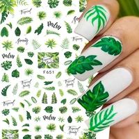 3d nail sticker fruit watermelon flowers face abstract line leaves self adhesive transfer sliders wraps manicure diy decorations