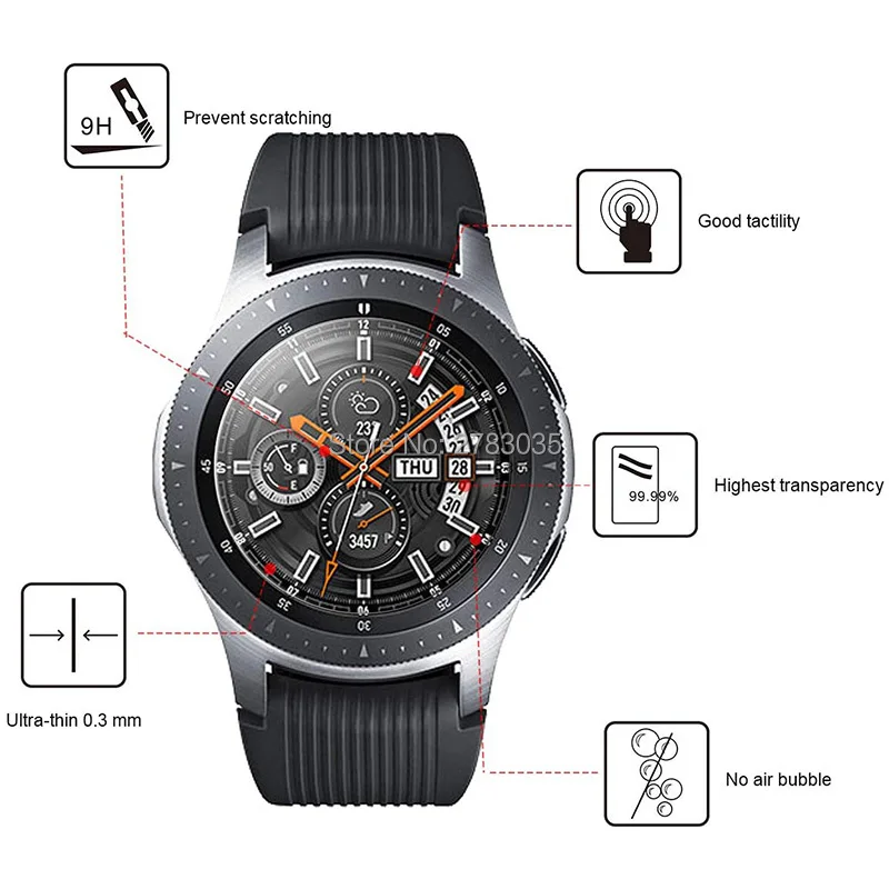 Фото 3 шт. для смарт-часов Garmin Fenix 7 7S 7X/Pro, ультратонкое прозрачное/нефиолетовое зеркальное 2.5D 9H закаленное стекло, Защитная пленка для экрана №5