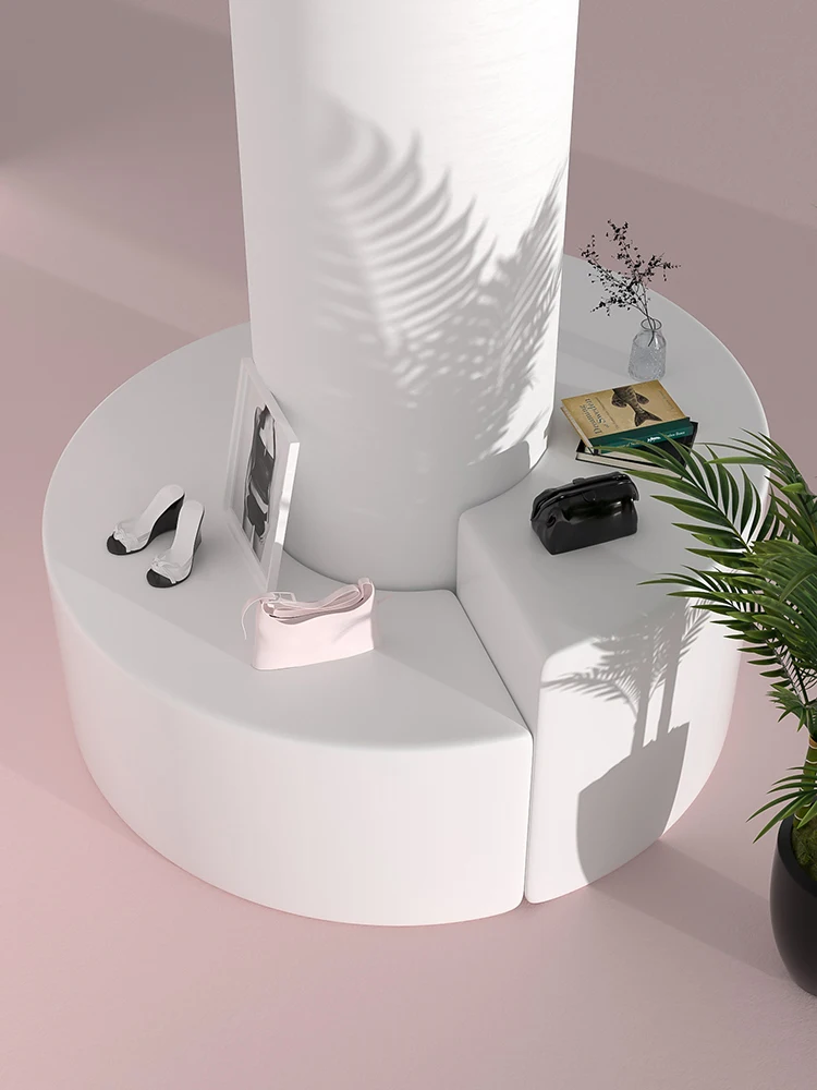 

zq Display Stand Clothing Store Shoe Bag Display Stand round High and Low Window Display Soft Decoration Props