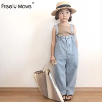 freely move kids baby jumper boys girls clothes pants denim jeans overalls toddler infant jumpsuits newborn clothing trousers