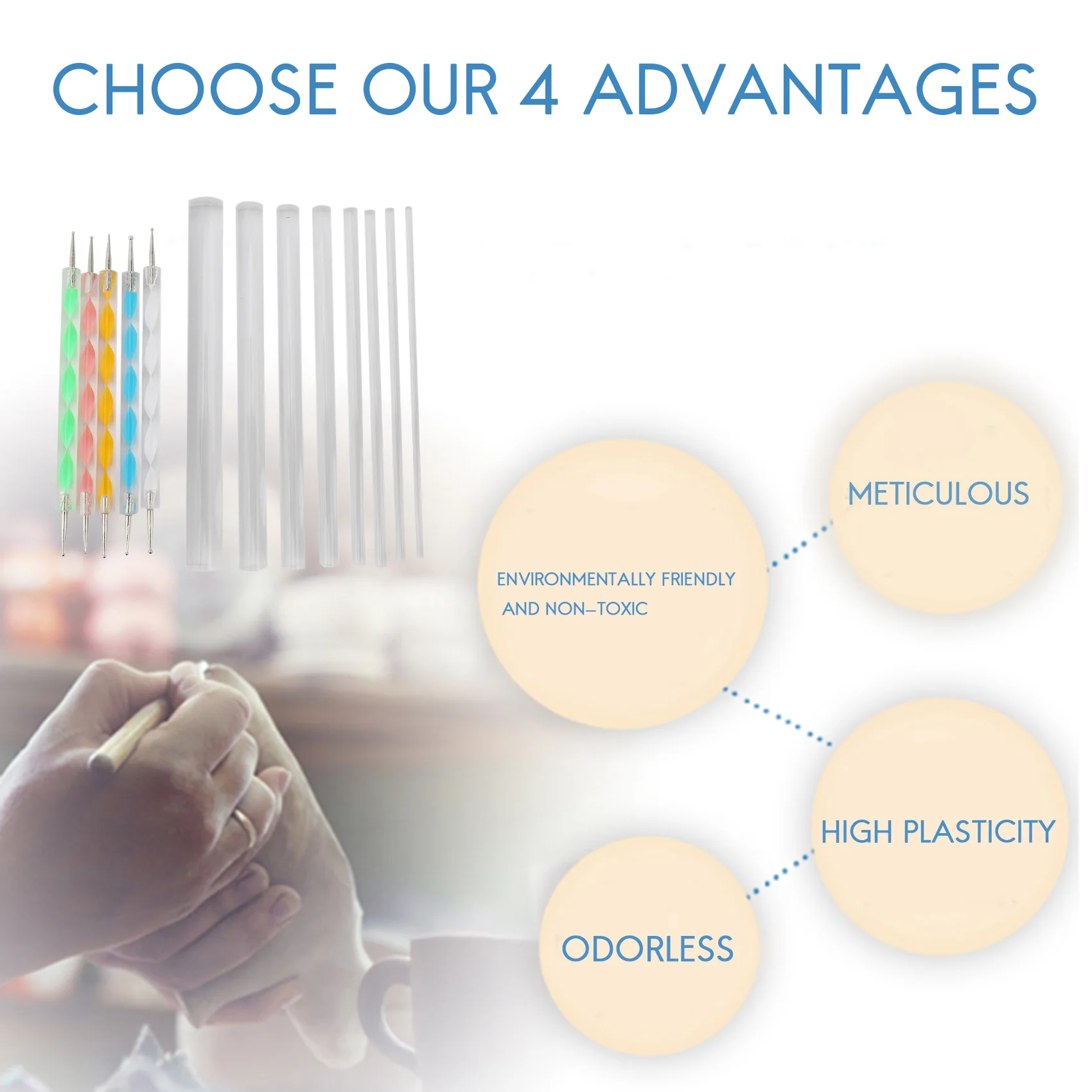 Mandala Dotting Tools Set for Painting Rocks Dot Kit Rock Stone Pen Polka Tool Template Cosmetic Br