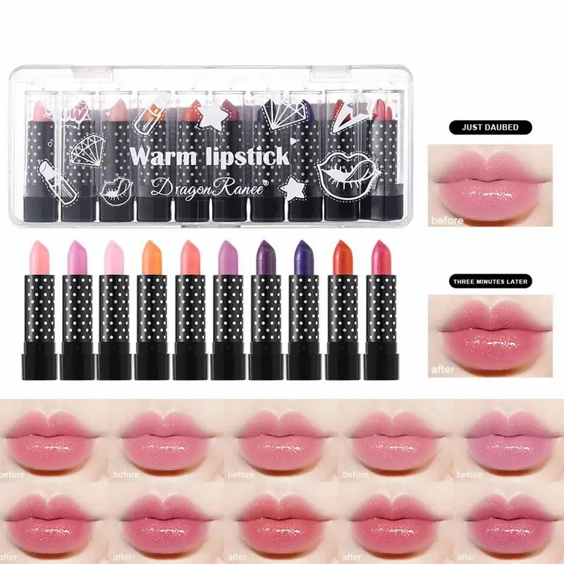 

Набор водостойких увлажняющих помад для губ для женщин, 10 шт.