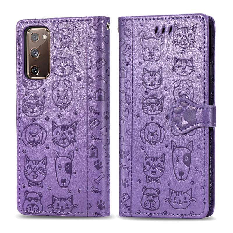 

Cat and Dog Pattern Phone Case For Samsung Galaxy S20 FE 5G 2022 Flip Leather Case Samsung S20 FE 2022 Case For Samsung S22Ultra
