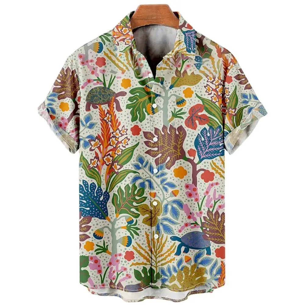 

New Coconut Tree Shirts For Men 3d Printed Men's Hawaiian Shirt Beach Aloha Shirt Oversized Men Blouse Camisa Camisas Hombre