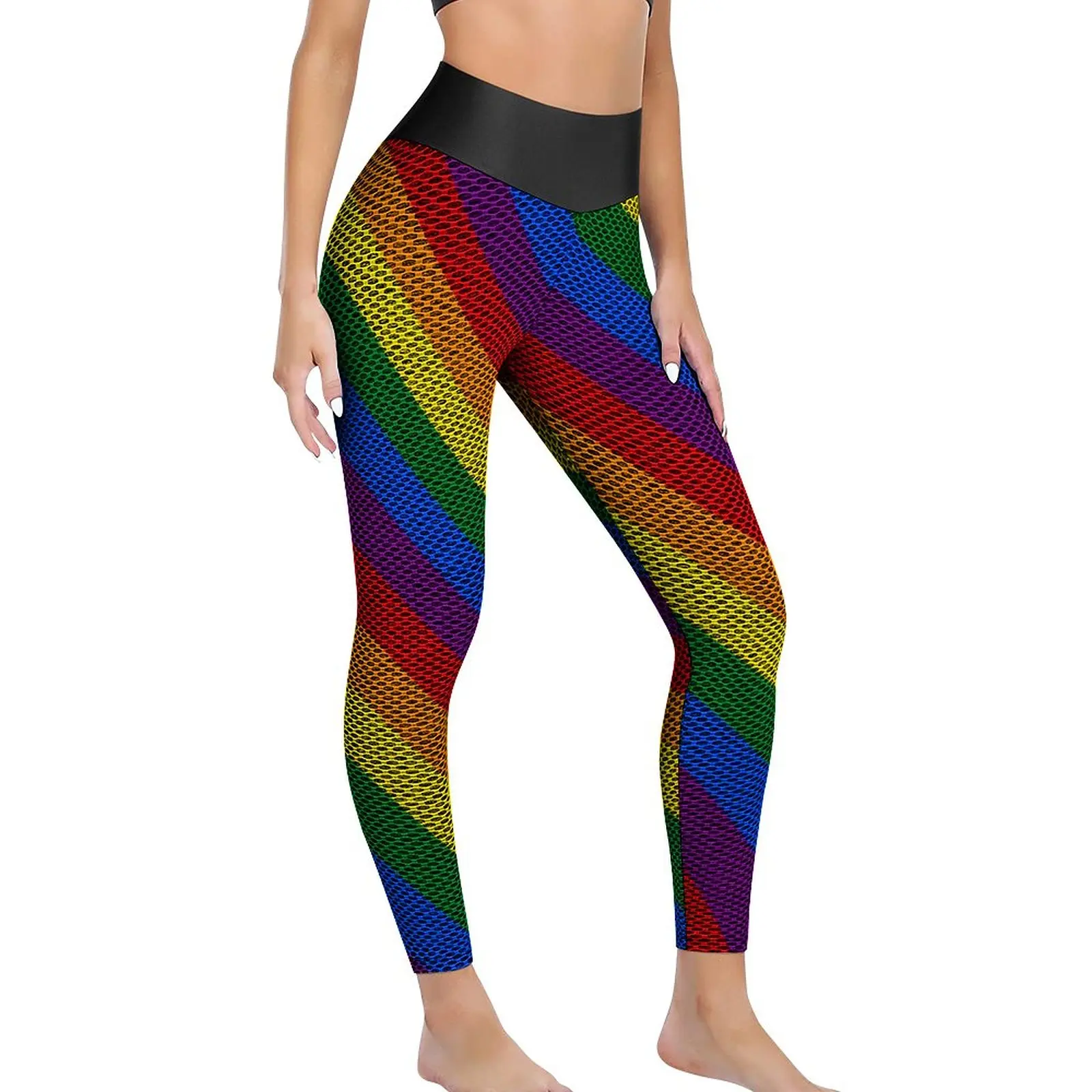 

LGBT Rainbow Leggings Sexy Gay Pride Flag Workout Yoga Pants High Waist Seamless Sport Legging Vintage Graphic Leggins Gift Idea