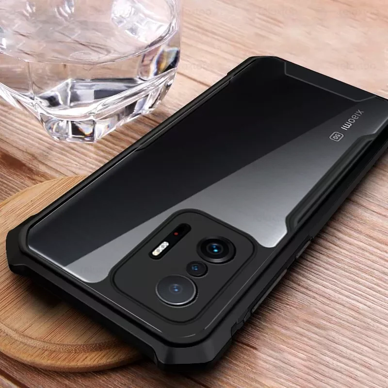 

11T Pro Case Heavy Duty Transparent Acrylic Back Cover Xiaomi11T Xiomi Mi11T Mi 11 T Pro TPU Shockproof Bumper Coque