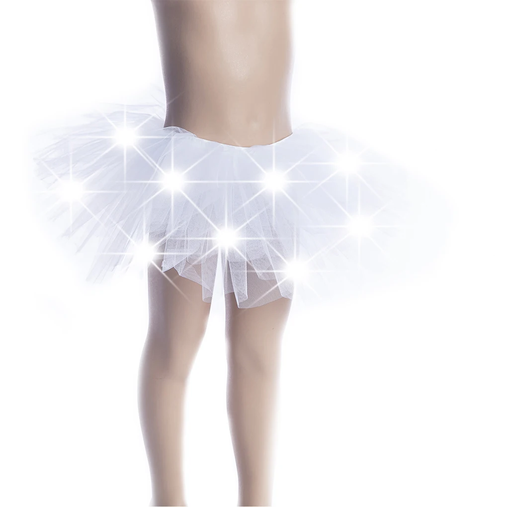

Kids Girls Light Up LED Tutu Novelty Stage Dance Skirt Mini Skirt Dancewear Children Party Costume
