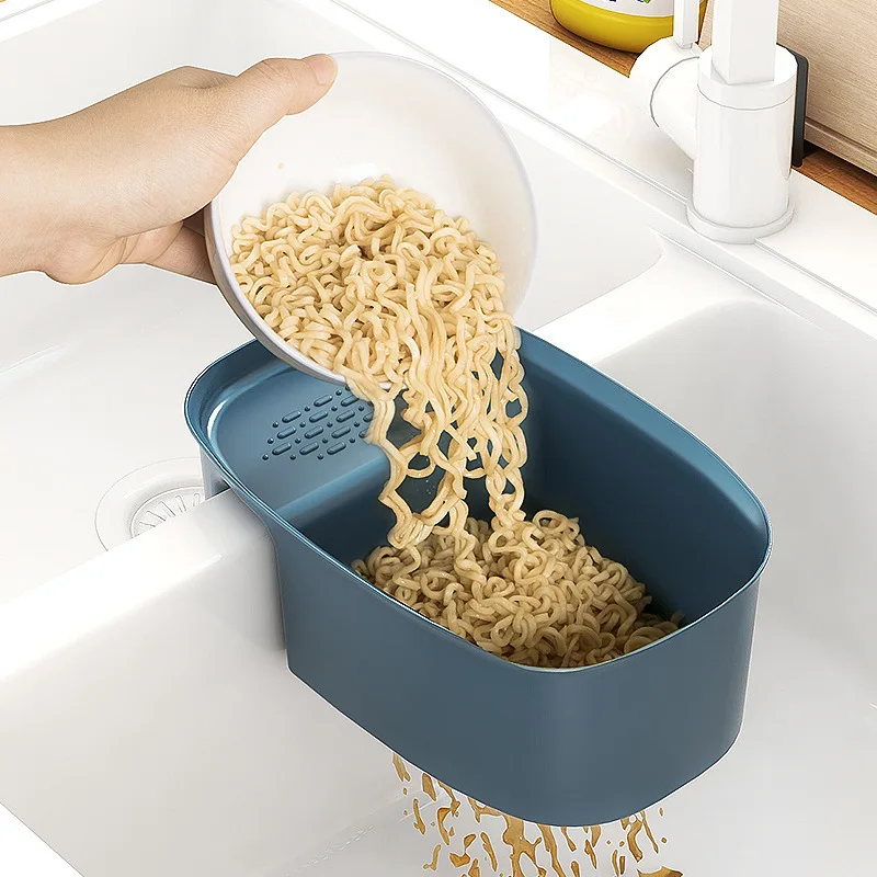 

Creative Kitchen Sink Filter Plastic Hanging Water Filter Blue Fruit and Vegetable Cleaning Container Kitchen Tool Anti-clogging