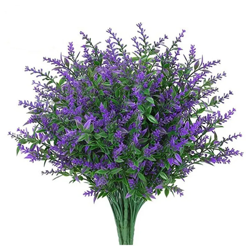 

Artificial Flowers Plastic Lavender Bundle Artificial Flowers Pastoral Wedding Decoration Artificial Plant Potted Fake Flowers