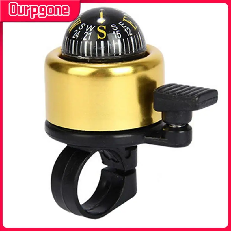 

1PCS Golden Bike Bicycle Cycling Handlebar Compass Bell Safety Bell Ring Loud Sound Bells Ultra-loud MTB Road Bikes Horn TSLM1