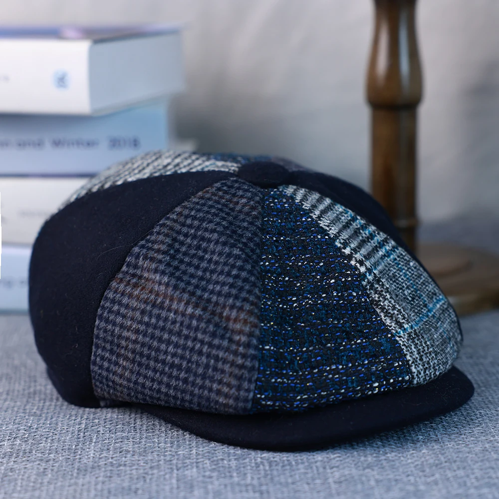 Весна осень зима мужские классические сращивающиеся Ретро британские кепки