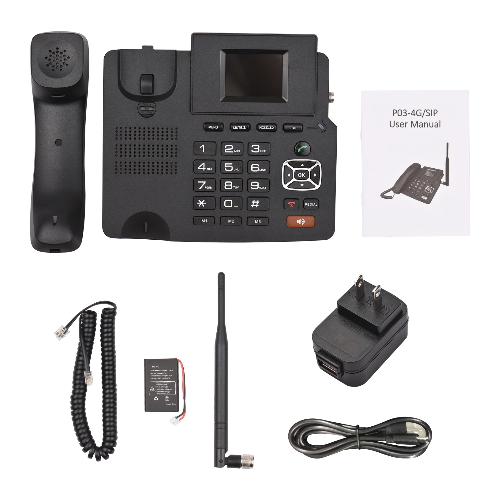 4G Fixed Wireless Telephone VOIP Phone Support 2 SIP Accounts WIFI SIM Card with Antenna LCD Screen Auto Answer images - 6