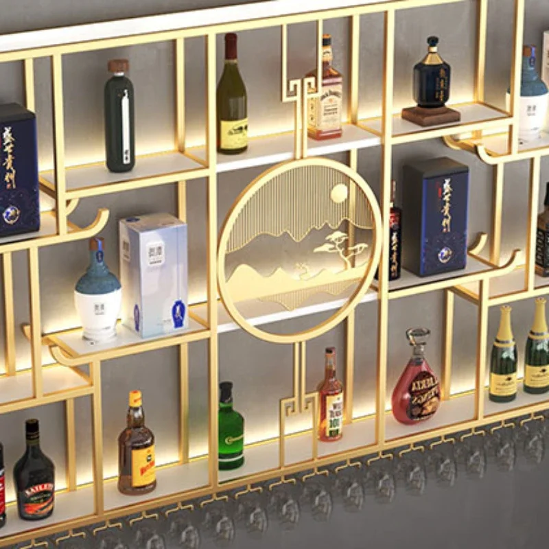 Полки для напитков пивной бар шкаф вина кофе угловая витрина открытые шкафы