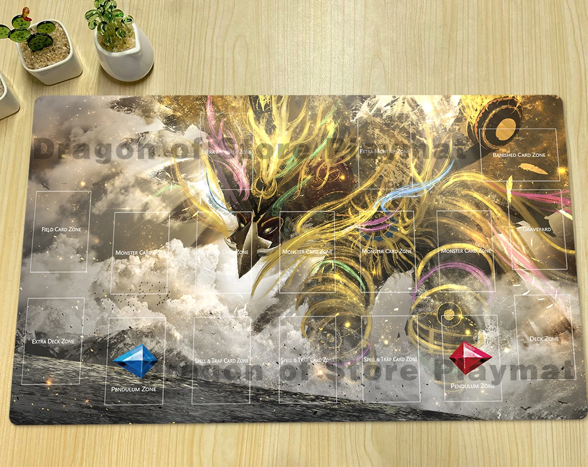 Фото YuGiOh Garunix Eternity, Hyang of The Fire Kings Mat TCG CCG Playmat Настольная игра Duel Pad Коллекционный коврик для карточных игр Коврик для мыши Бесплатная сумка №3