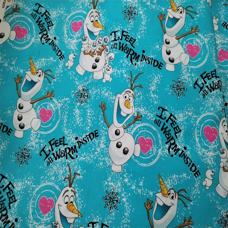 

Disney снеговик Олаф я чувствую все тепло внутри для детей Одежда Эти домашние текстильные Чехлы материал для шитья