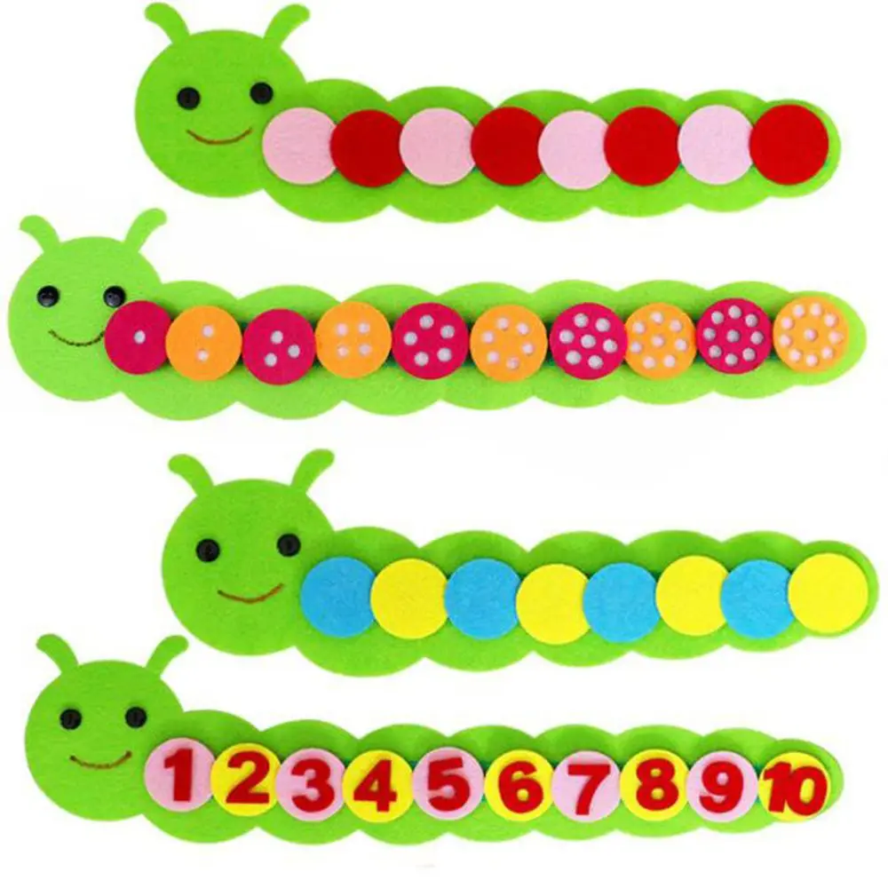 

DIY Caterpillar Sort Math Toys Montessori Materials Educational Kids Numbers Learning Toys for Children Preschool Teaching Aids