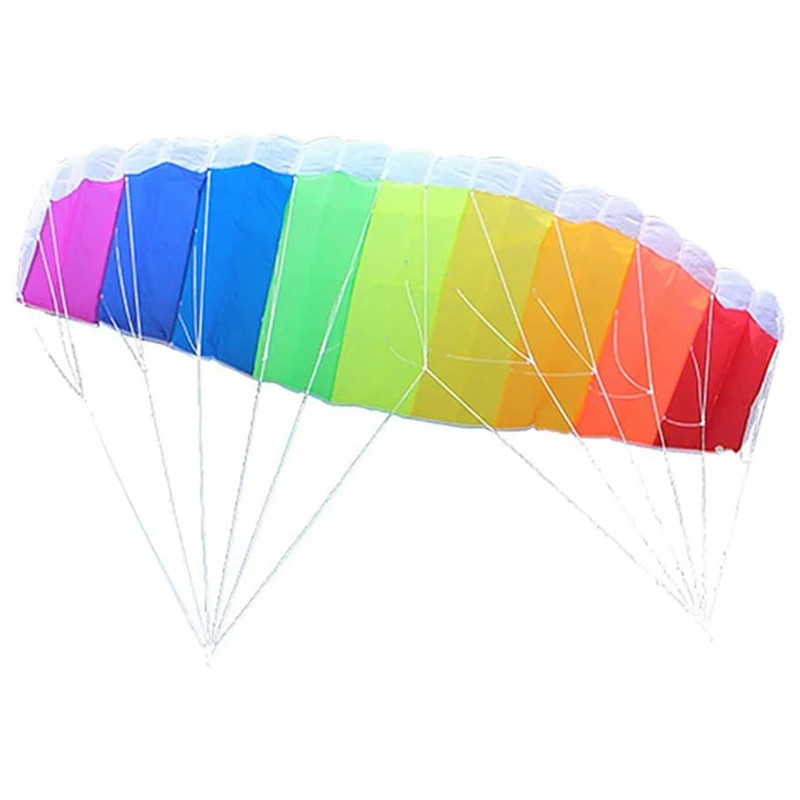 

Rainbow Kites 1.4M Kiteboarding Dual Line To Fly Dual Line Stun Control Bar For Kids Adults Outdoor Activities