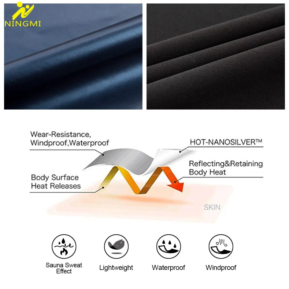 NINGMI Sauna Shorts for Women Weight Loss Pants Hot Sweat Sportwear Fitness Fat Burning Slimming Ladies Body Shaper Workout Gym