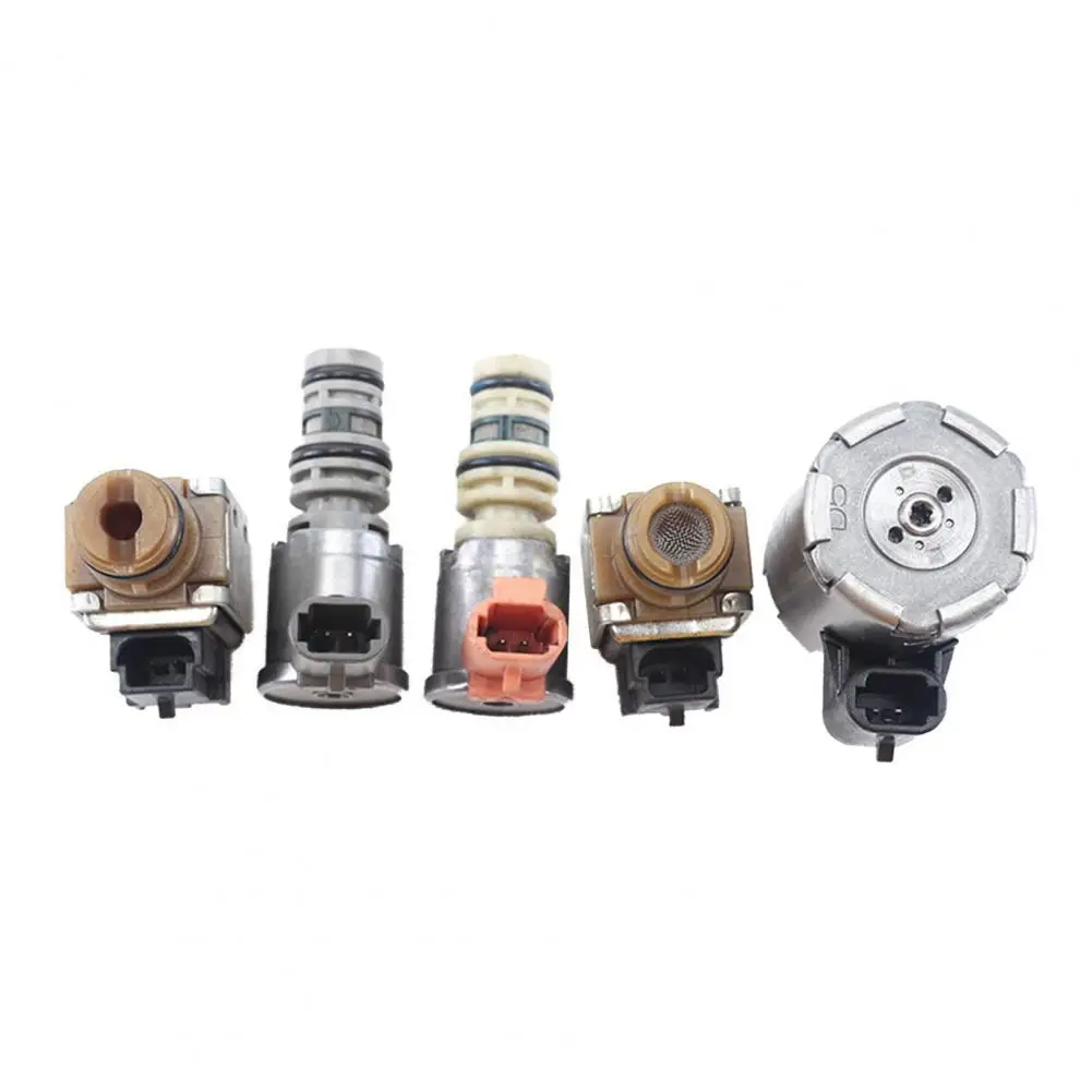 

5Pcs/Set Practical Transmission Valve Compact Plastic Solenoid Set High Strength Transmission Valve