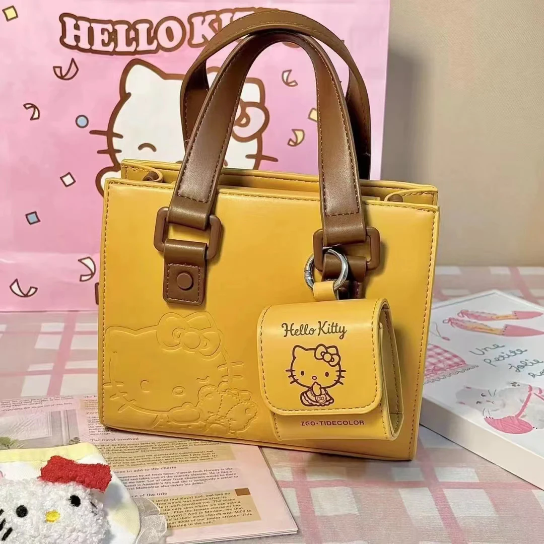 Sanrio Hello Kitty сумка через плечо аниме Kawaii мультфильм искусственная кожа мини-сумки