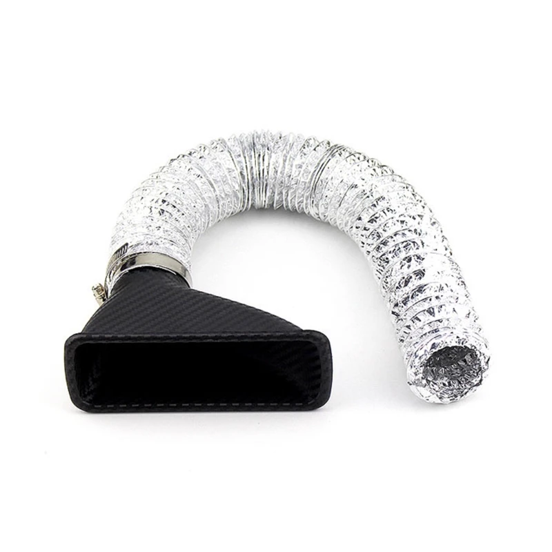 

Air Intake Tube Carbon Fiber Look Cleaner Hose Pipe Intercooler Front Bumper Turbo Cold Air Hose Anti-aging Pipe Dropshipping