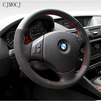customized hand stitched leather suede steering wheel cover for bmw 2 3 series m x1 x3 x4 z4 x6 all series accessories