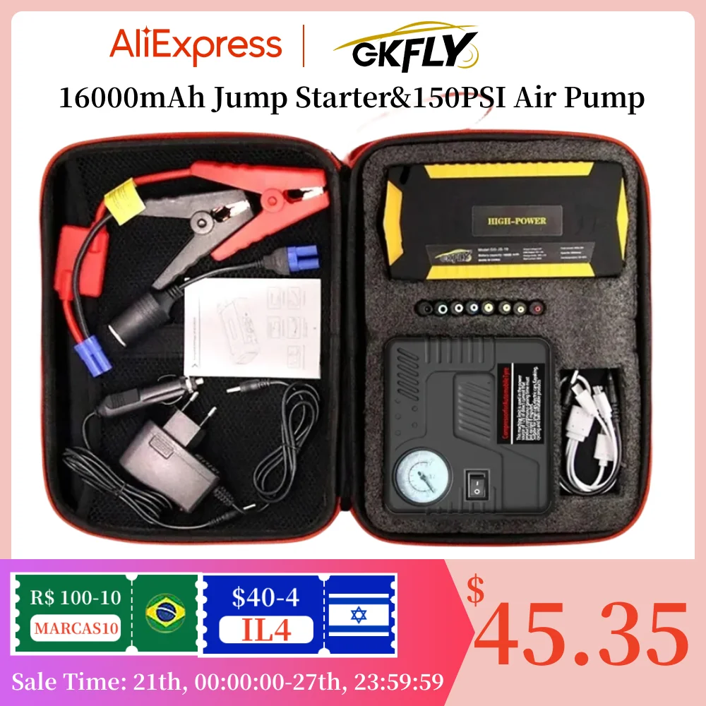 For Petrol Diesel Car Battery Charger Booster