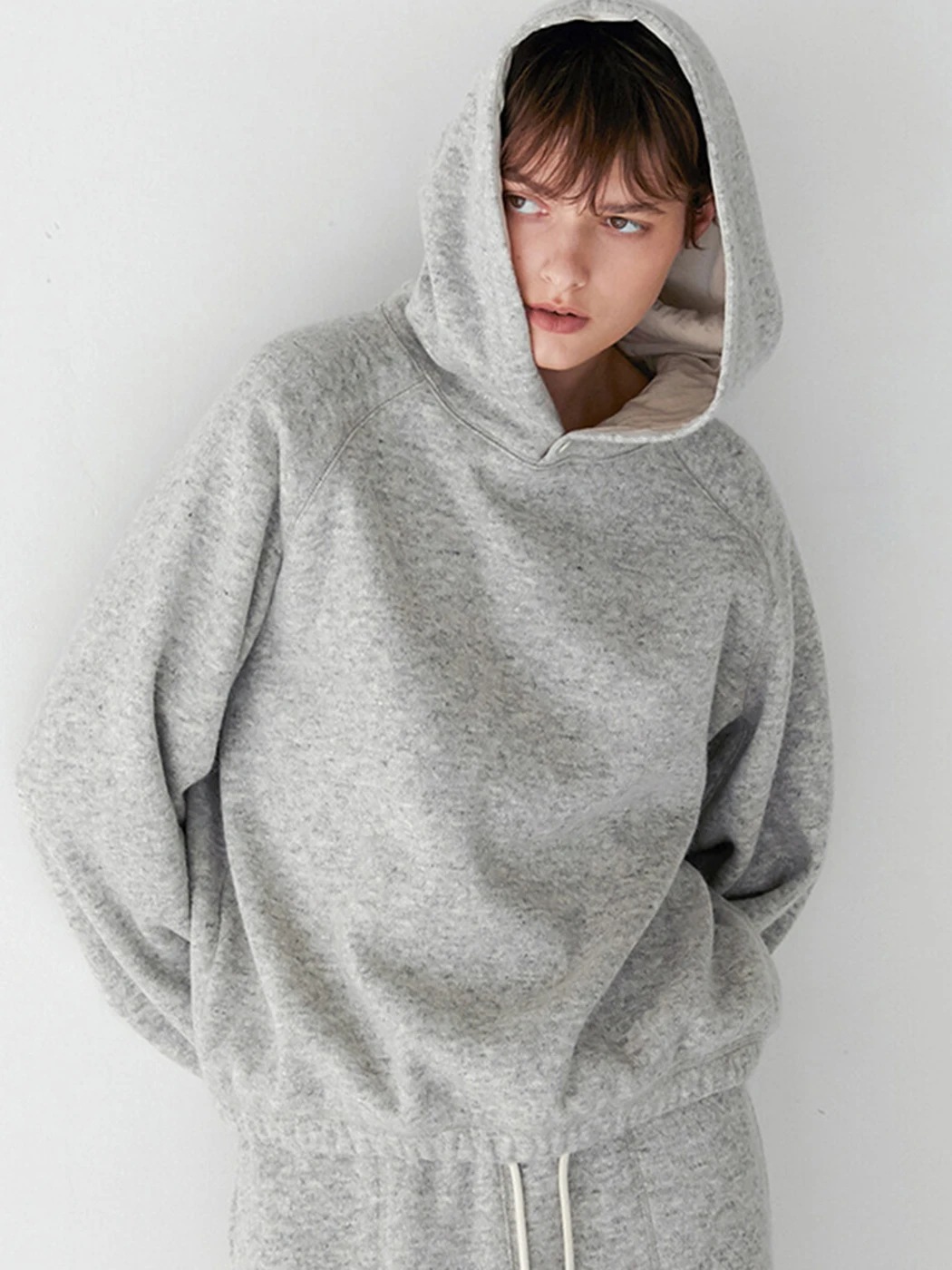 

Solid Simple Drawstring Hoodie Woman 2022 Autumn Long Sleeve Hooded Cotton Gray Pullover Femme Vintage Casual Sweatshirt Tops