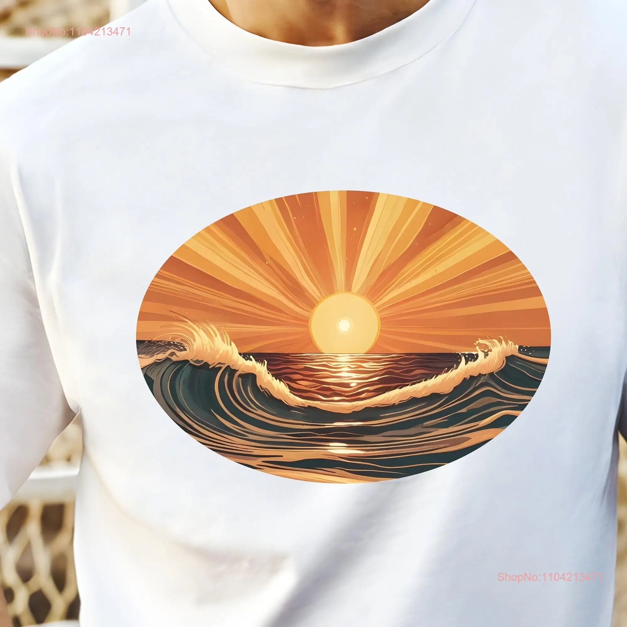 Футболка Sunset Sunrise Retro Creative Mom с длинными или короткими рукавами
