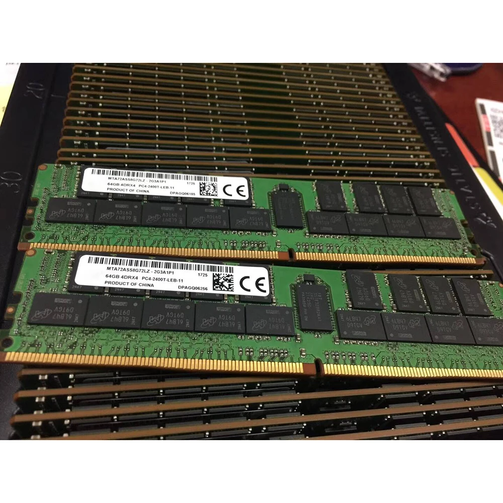 Для MT RAM 64 ГБ DDR4 2400 4DRX4 ECC REG LRDIMM MTA72ASS8G72LZ-2G3A Память