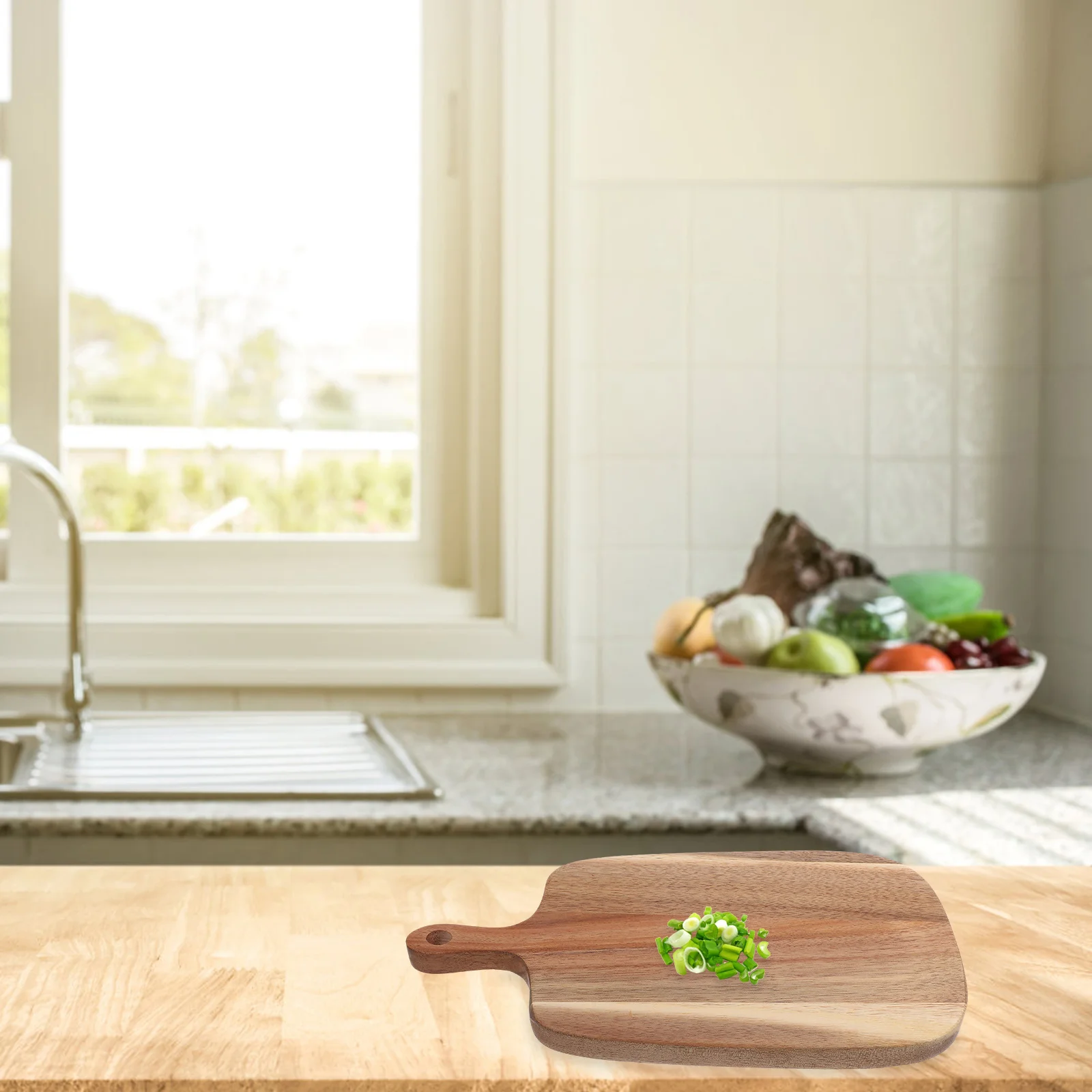 Разделочная доска из дерева акации большая для сервировки мяса кухонные