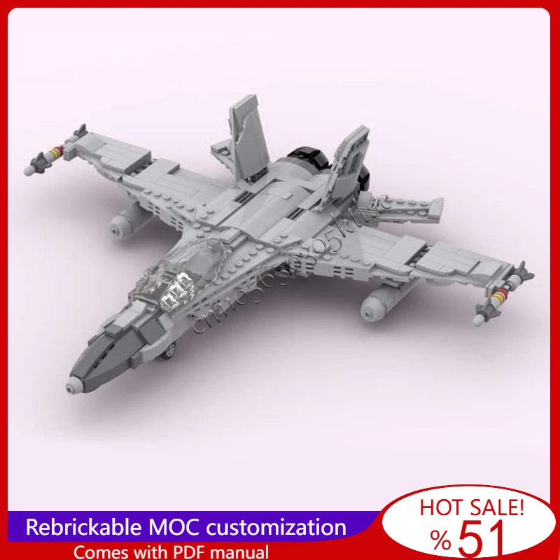 Фото 466 Запчасти F A-18 Модель Истребителя MOC Строительные Блоки Кирпичи DIY Креативная Сборка Игрушки Для Детей Сюрприз Рождественские Подарки №1