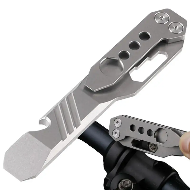 

Pry Bar Tool Titanium Multitool Pocket Pry Bar Heavy Duty Bottle Opener Multi-Function Key Chain Tool Outdoor Camping Tool