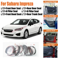brand new car door seal kit soundproof rubber weather draft seal strip wind noise reduction fit for subaru impreza