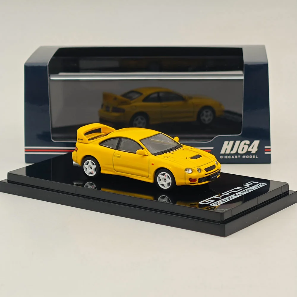 Хобби Япония 1/64 для CELICA GT-FOUR ST205 JDM STYLE Желтый HJ 642064 Литые модели AY коллекция
