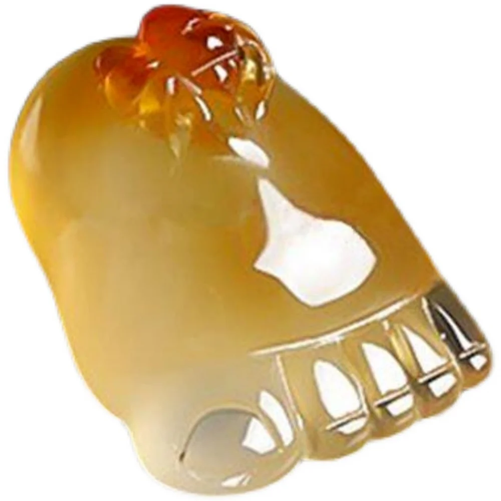 

Natural Ice Chalcedony Feet Handmade Agate Jade Pendant Jewelry Necklace for Woman
