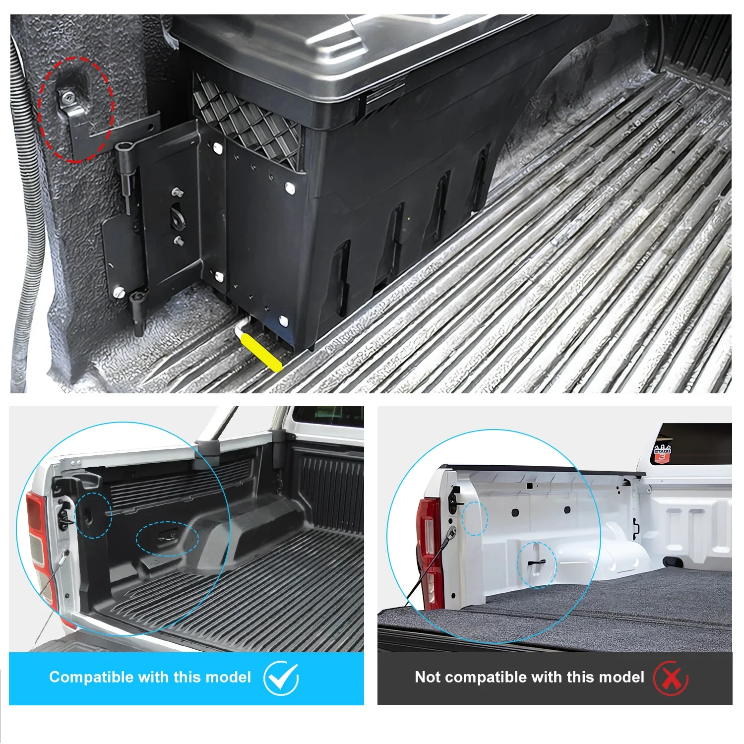 Ящик для инструментов хранения задней двери качели чехол Ford Ranger T6 2015 2016 2017 2018 WILTRAK