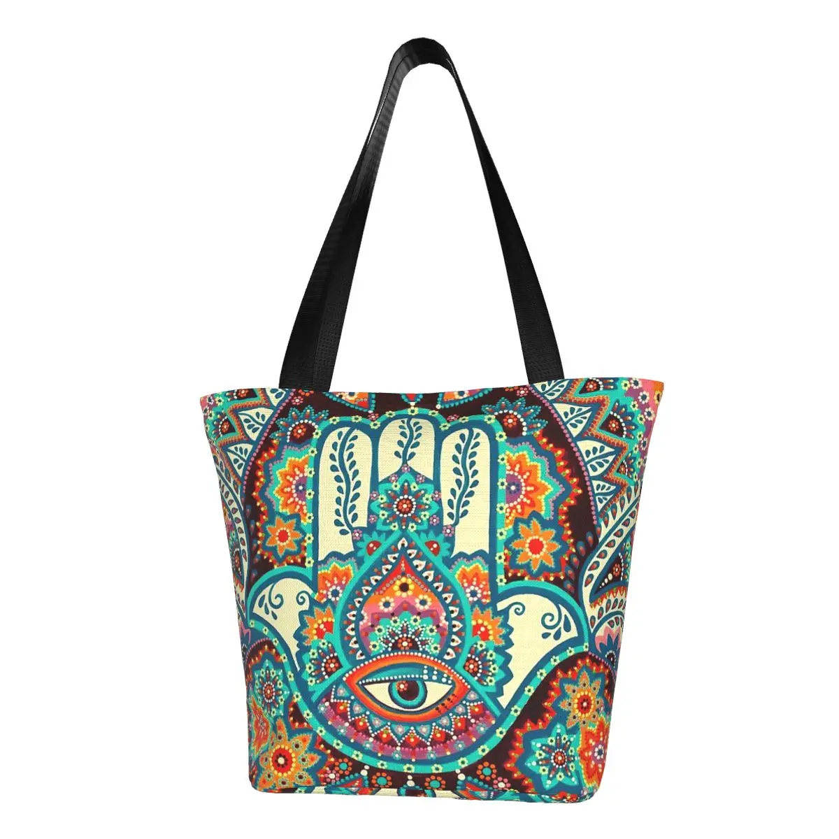 Hamsa Shopping Bag Aesthetic Cloth Outdoor Handbag Female Fashion Bags