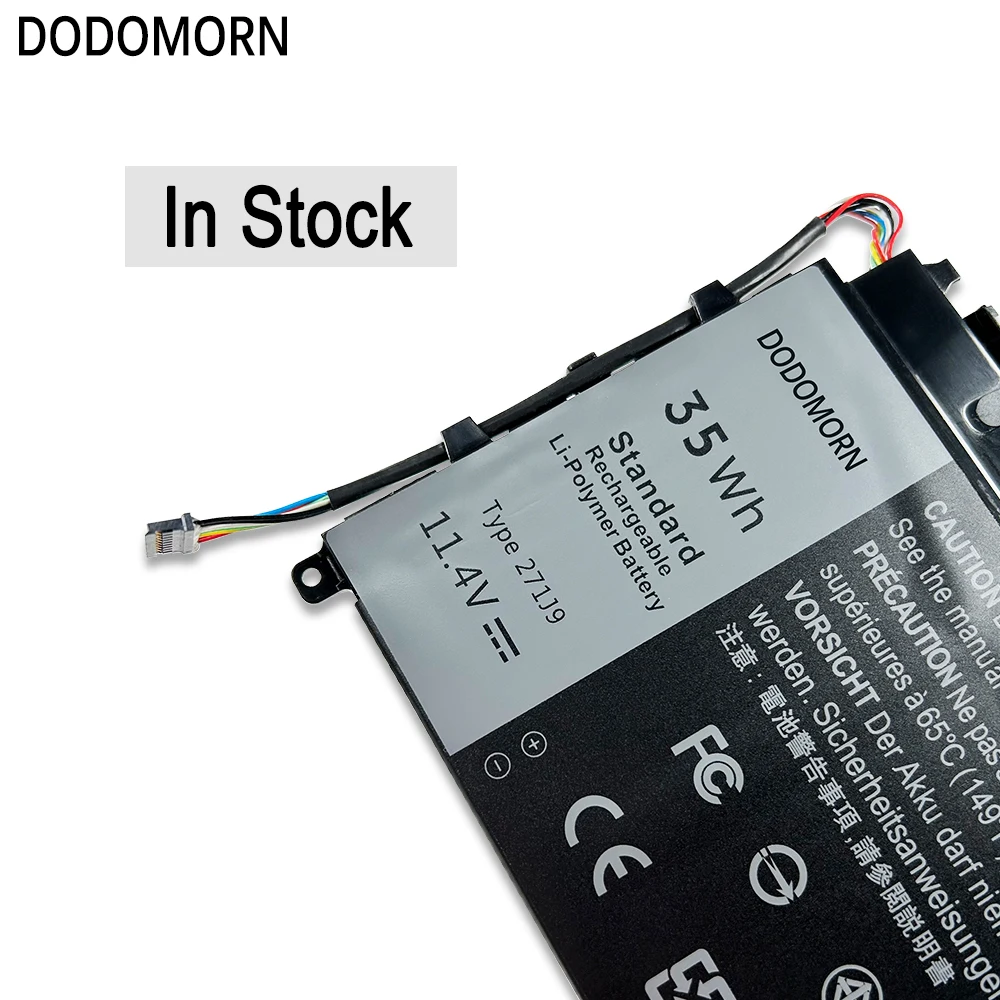 Фото Аккумулятор для ноутбука DODOMORN для серии DELL Latitude 7000 7350, запасные части YX81V, высокое качество, гарантия 2 года, 35 Вт·ч, 11,4 В №4