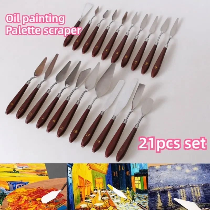 21 шт./компл. скребок для масляной краски с красной краской пластиковая ручка