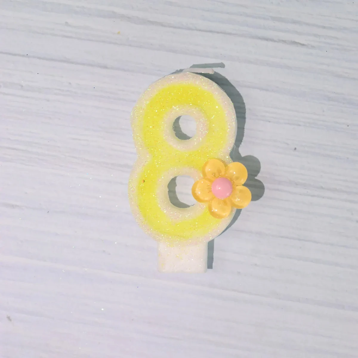 Bear Daisy Yellow Smiley свеча в виде подсолнуха для украшения торта девушка на день