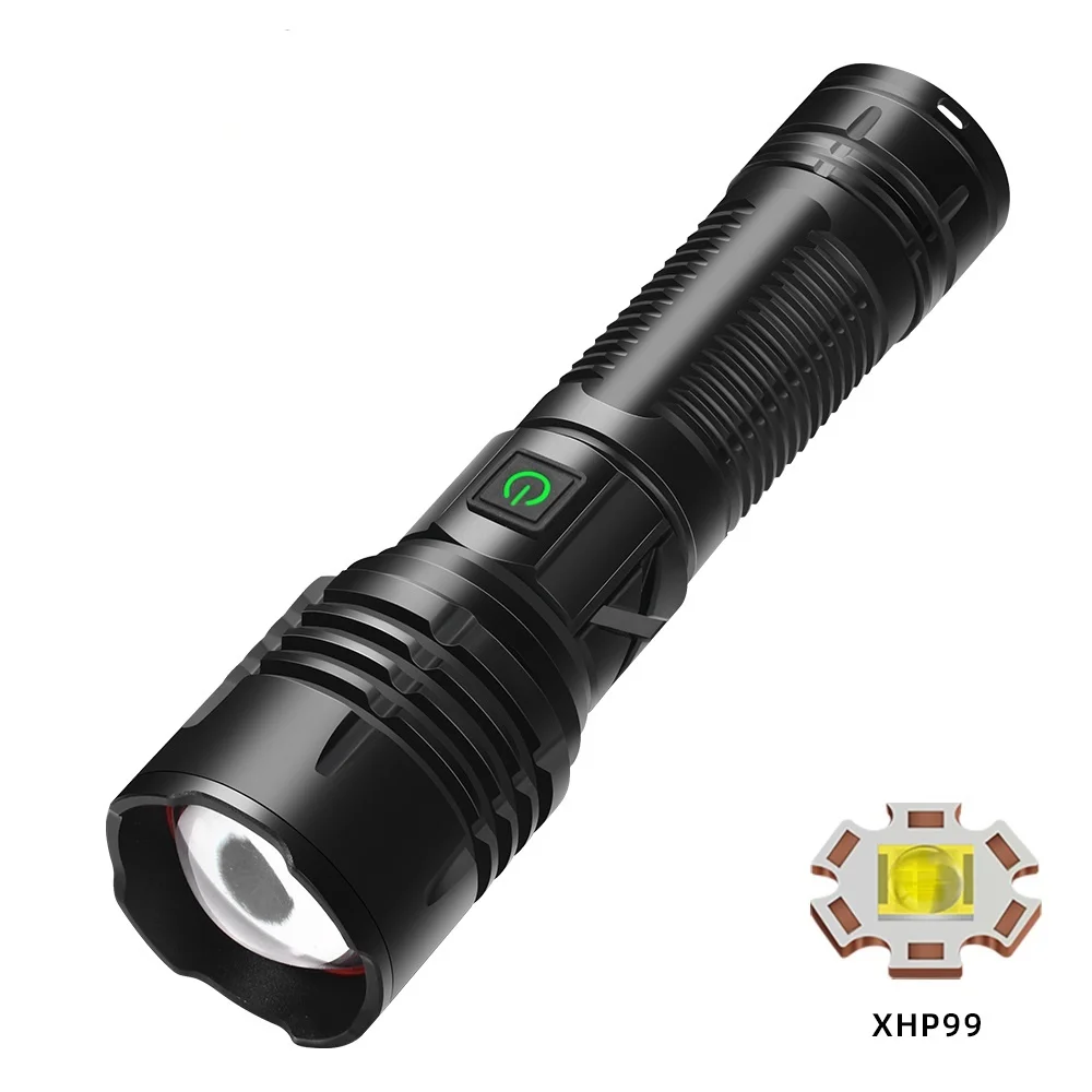 Super XHP160 Powerful LED Flashlight Zoom Outdoor Aluminum Alloy Waterproof Lamp 18650 or 26650 Battery USB Rechargeable Light