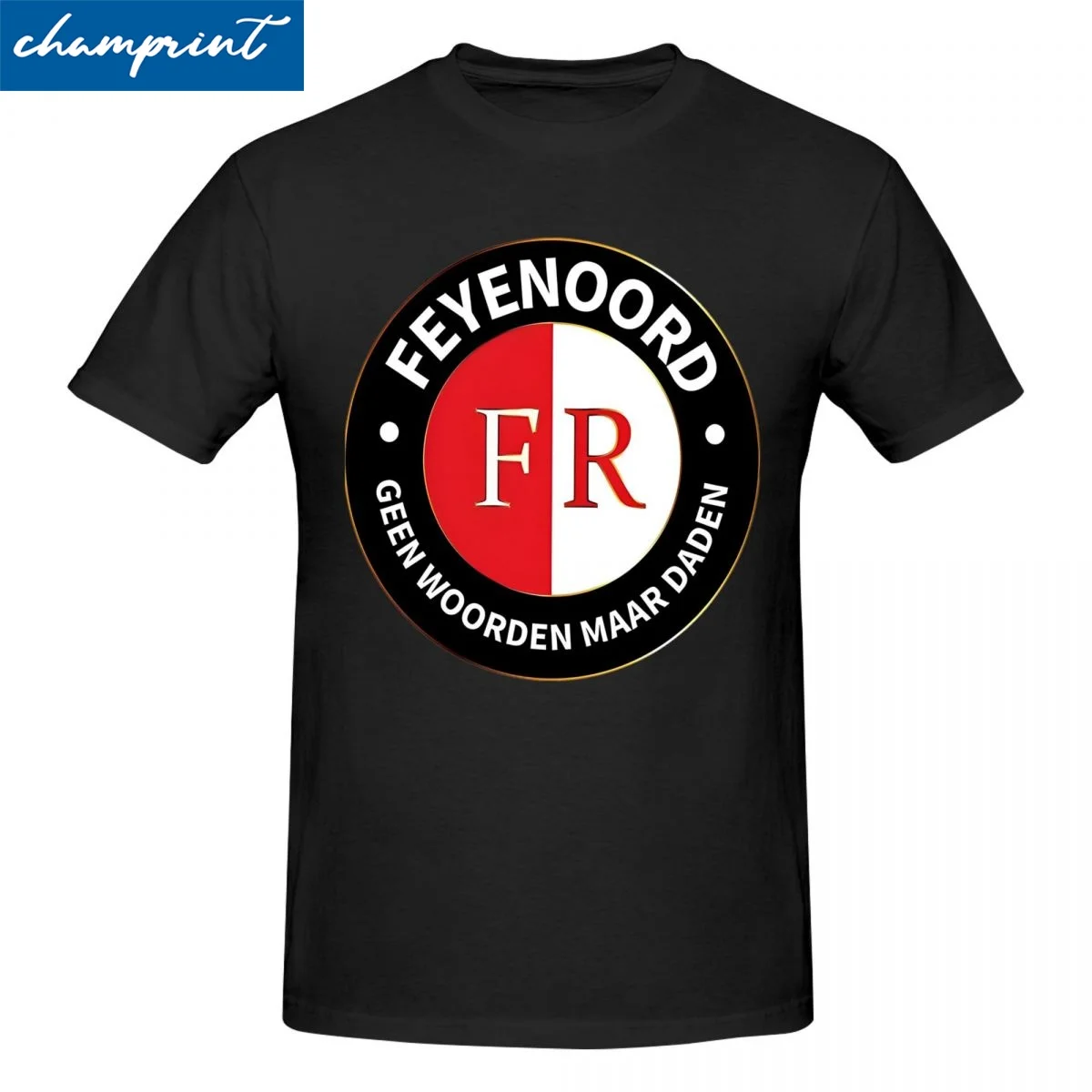Футболки Feye-noords Geen Woorden Marra Daden мужская одежда из 100% хлопка с круглым вырезом и